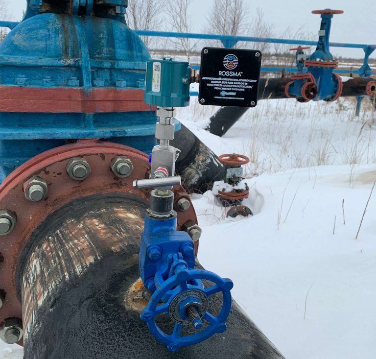 Беспроводная LPWAN система контроля утечек нефтепровода ХМАО, автономный измеритель коммутатор ROSSMA IIOT AMS Analog