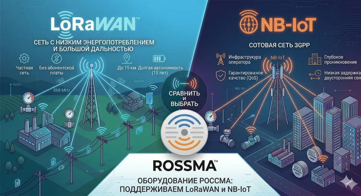 LoRaWAN vs NB-IoT: какую технологию выбрать для промышленного IoT