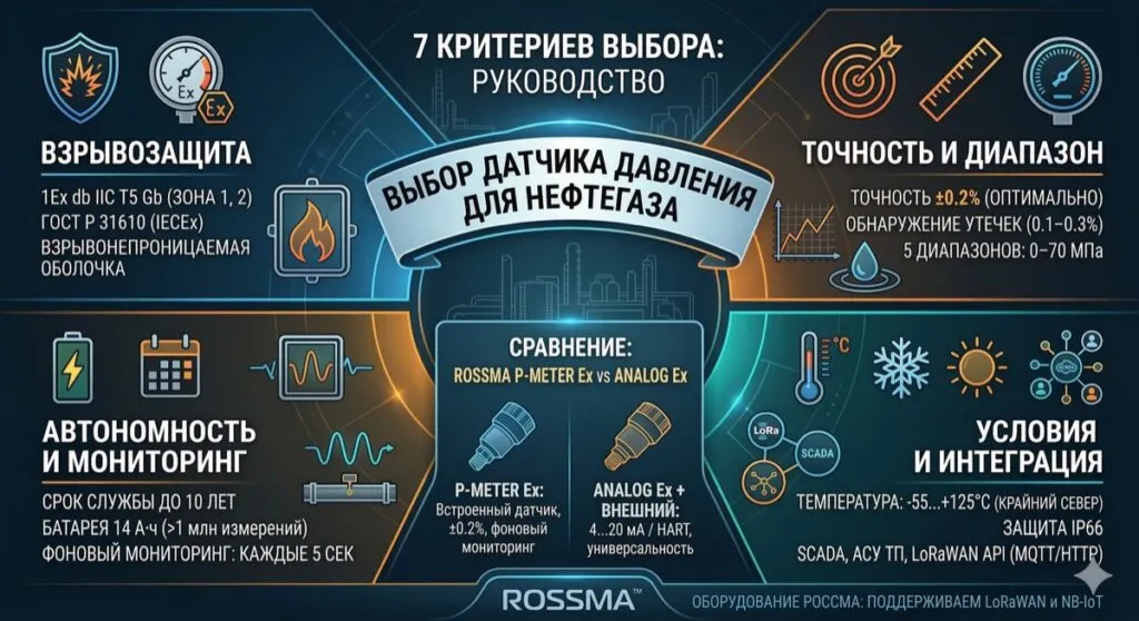 Neft-gaz sanoati uchun bosim datchigini qanday tanlash kerak