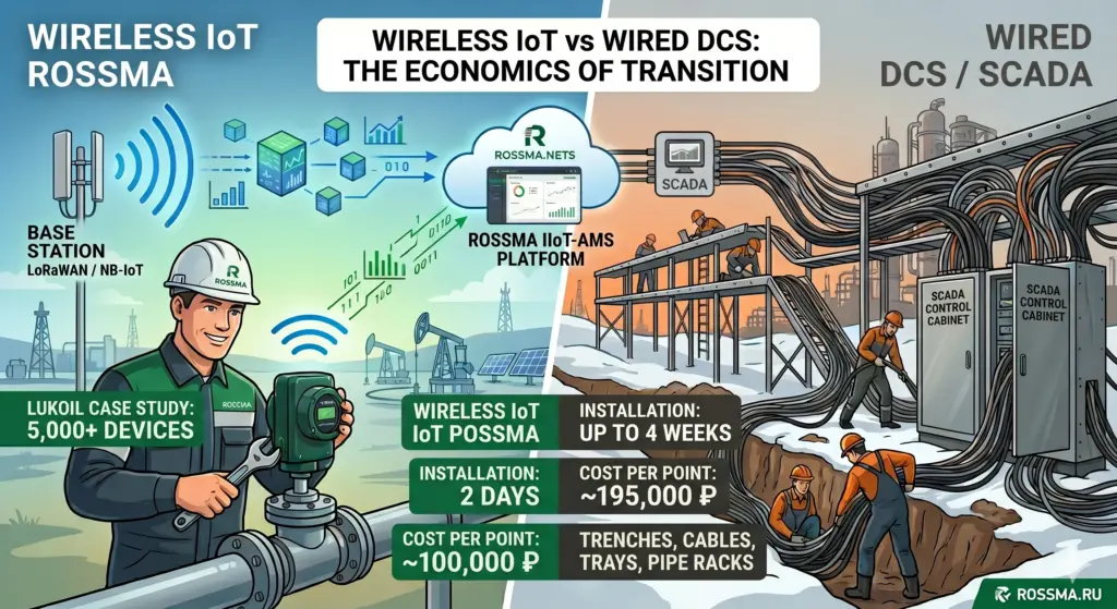 IoT sans fil vs SCADA filaire : l’économie de la transition